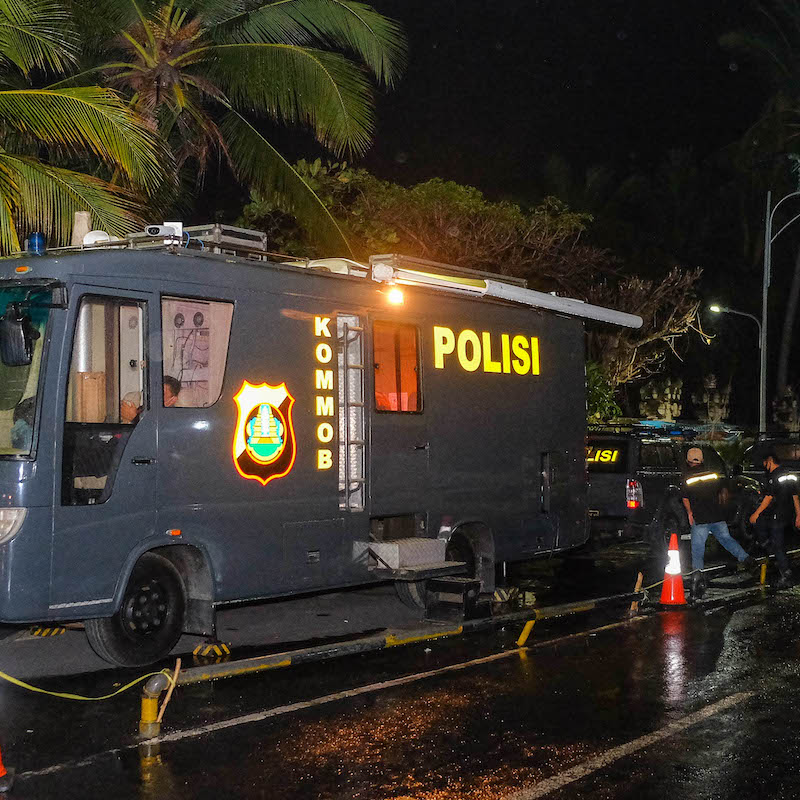 Bali police truck