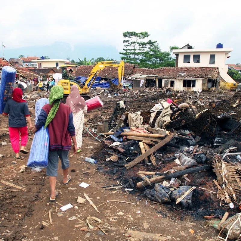 Indonesia after a flood