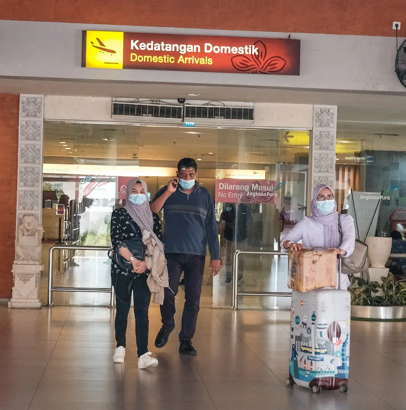 Domestic tourists arriving in Bali