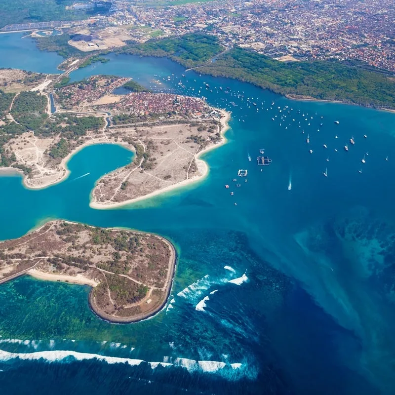 Serangan Bali aerial view