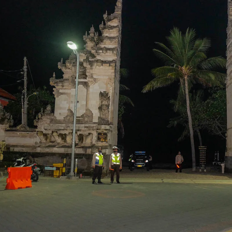 Kuta beach new year closed