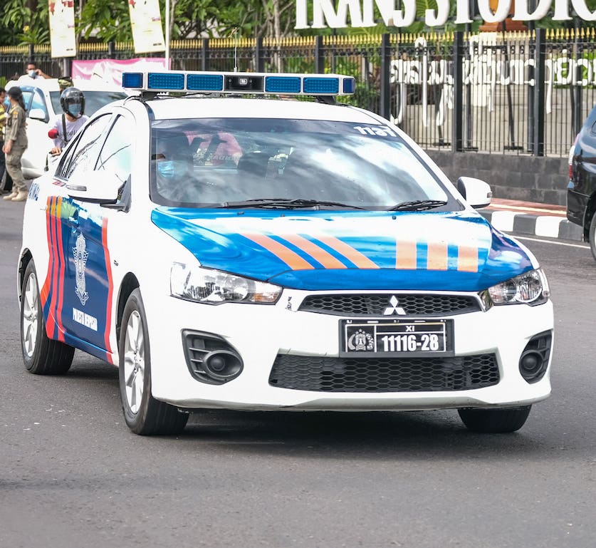 Police car in Bali