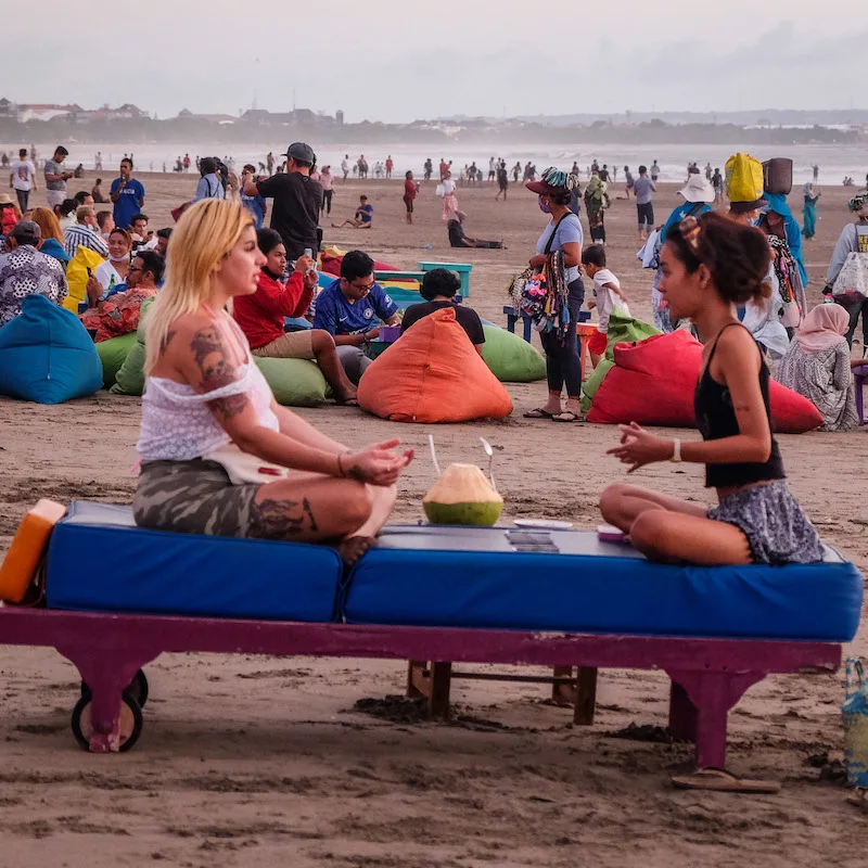 Tourists in Bali