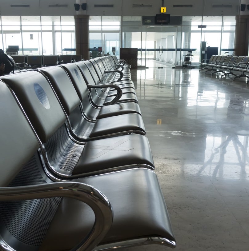 empty airport hall