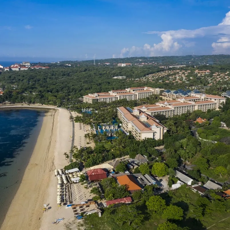 Ariel View Of Nusa Dua Beach And Hotel Resorts In Bali