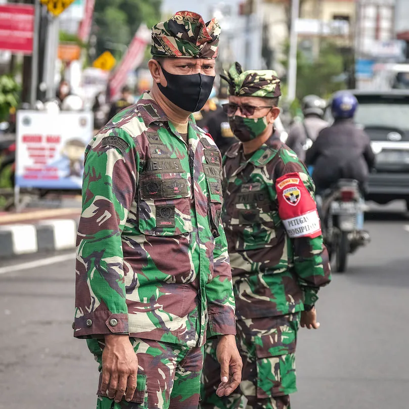 Bali police army