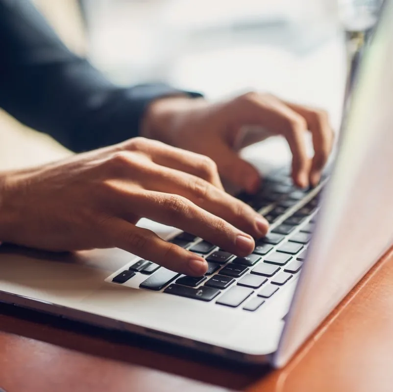 man with laptop