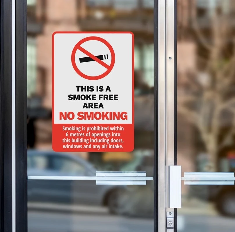 smoking free sign