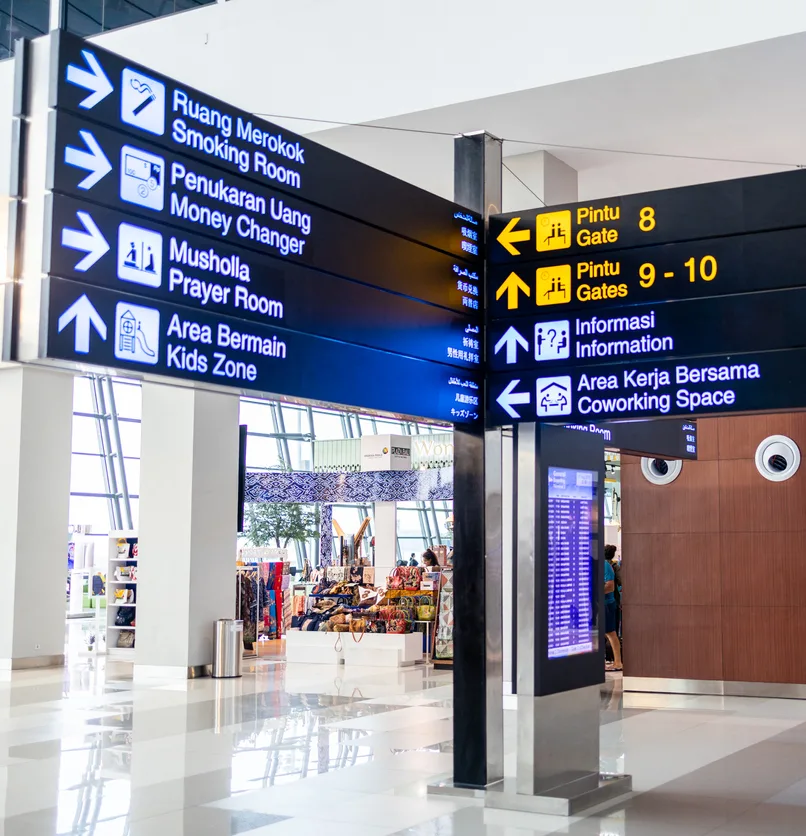 airport signs bali