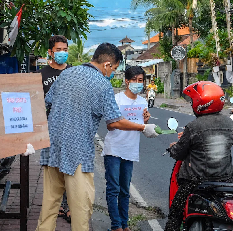 mask distribution bali