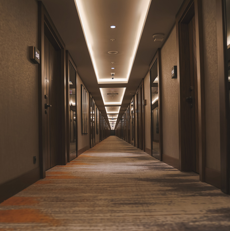hotel room corridor