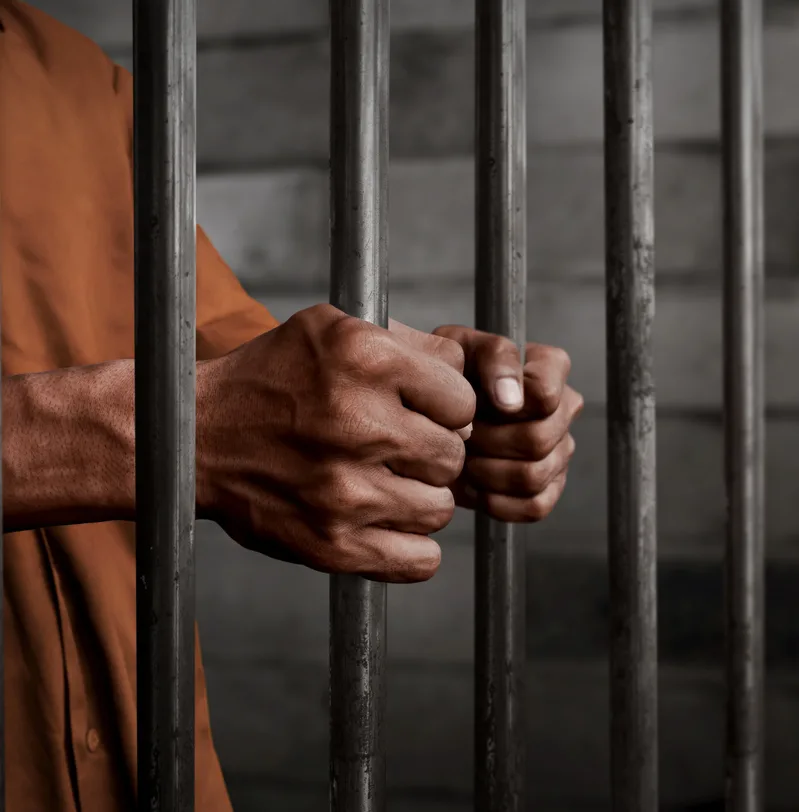 man in prison