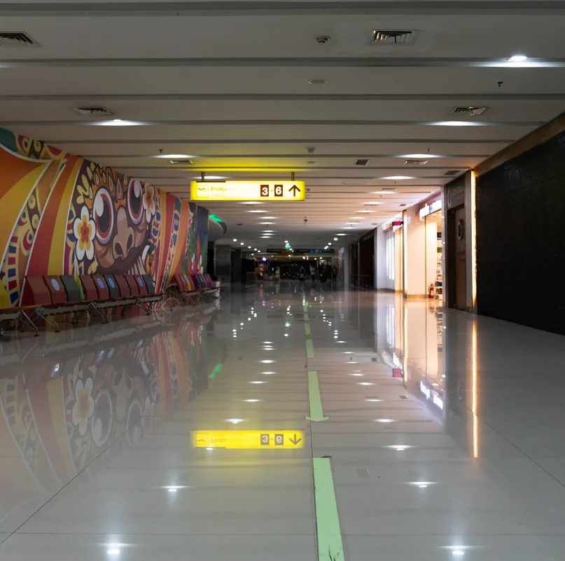 empty bali airport