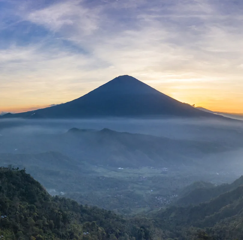 bali sunset mountain