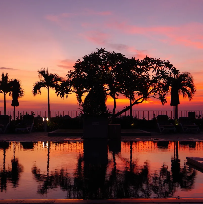 bali sunset silhouette