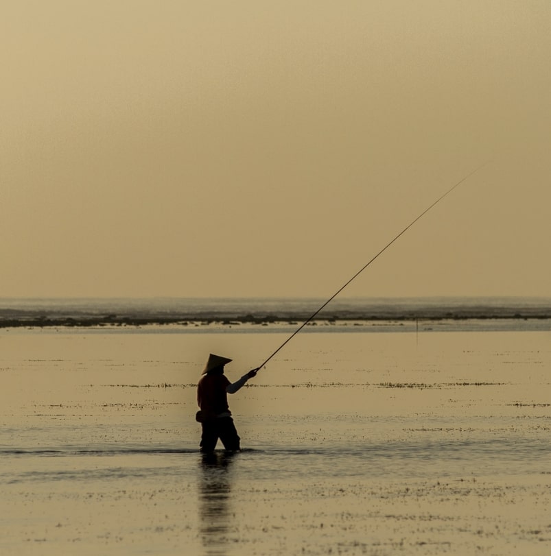 bali fisherman sunrise