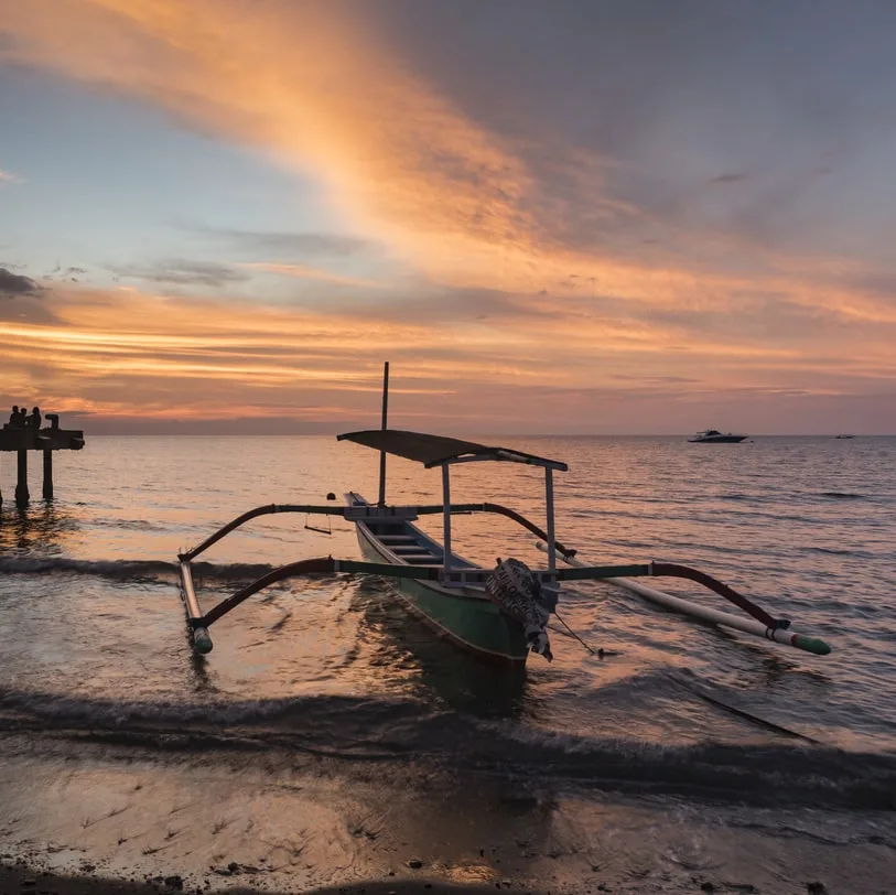 boat sunset