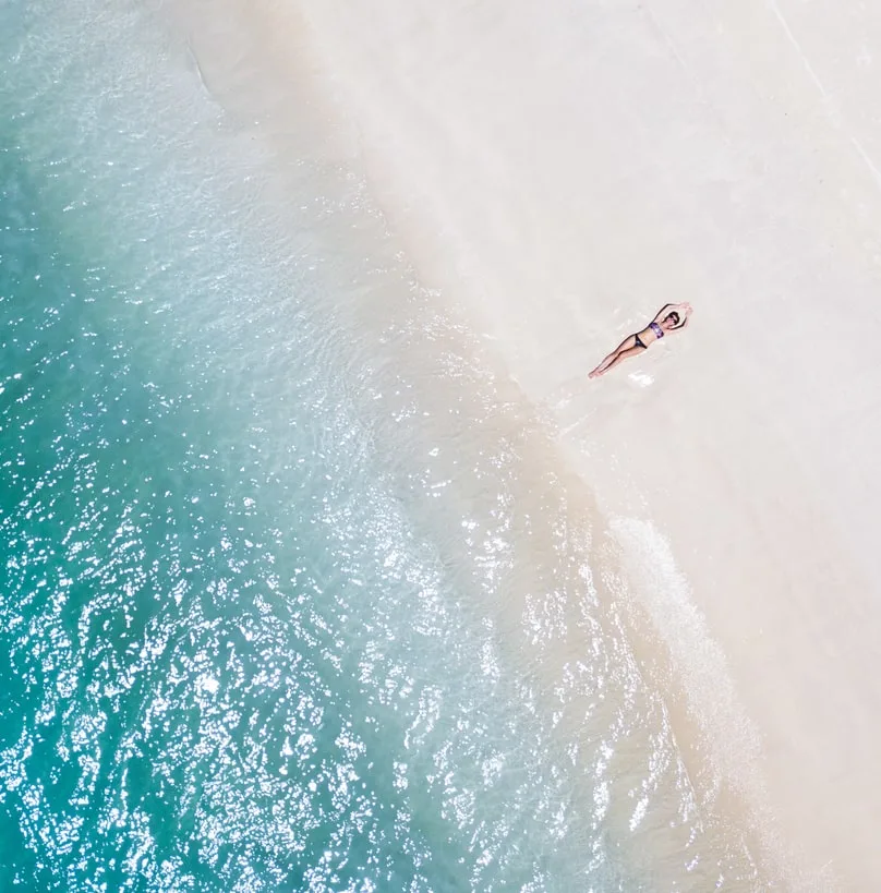 woman beach