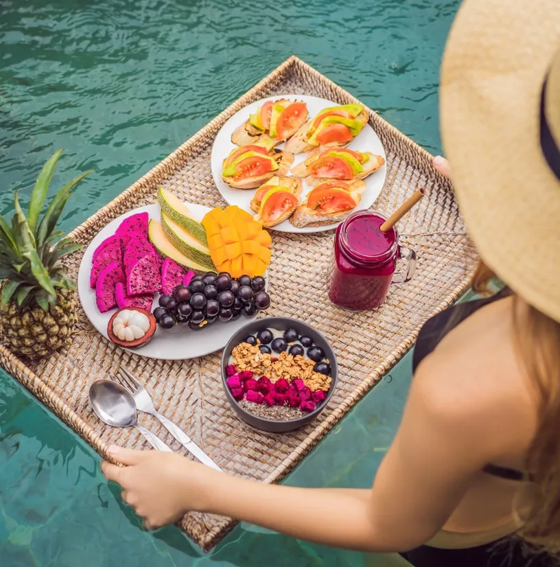 woman-pool-food-min