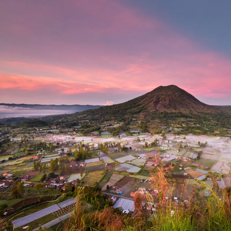 Ariel-View-of-Mt-Batur-and-Villages-of-Kintamani-District