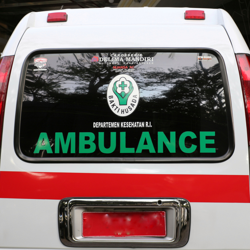 Back Of Indoneisan Ambulance