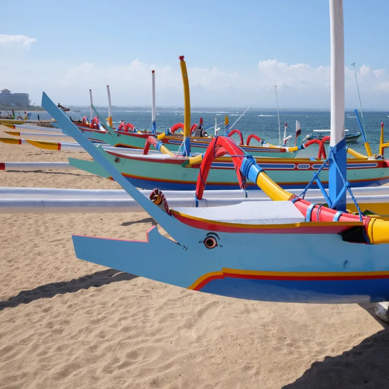 Traditional-Boats-On-Sanur-Beach