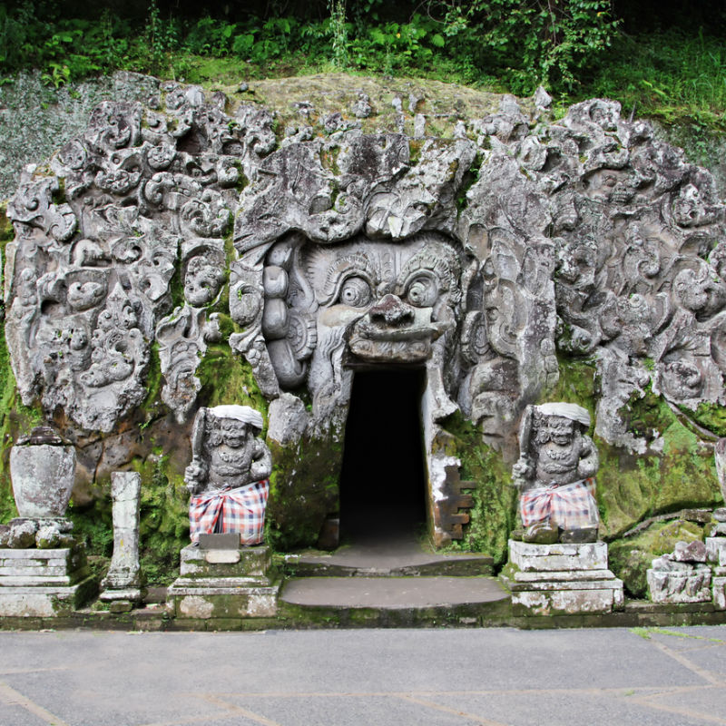 Goa-Gajah-Temple-And-Cave-Entrance-In-Bali