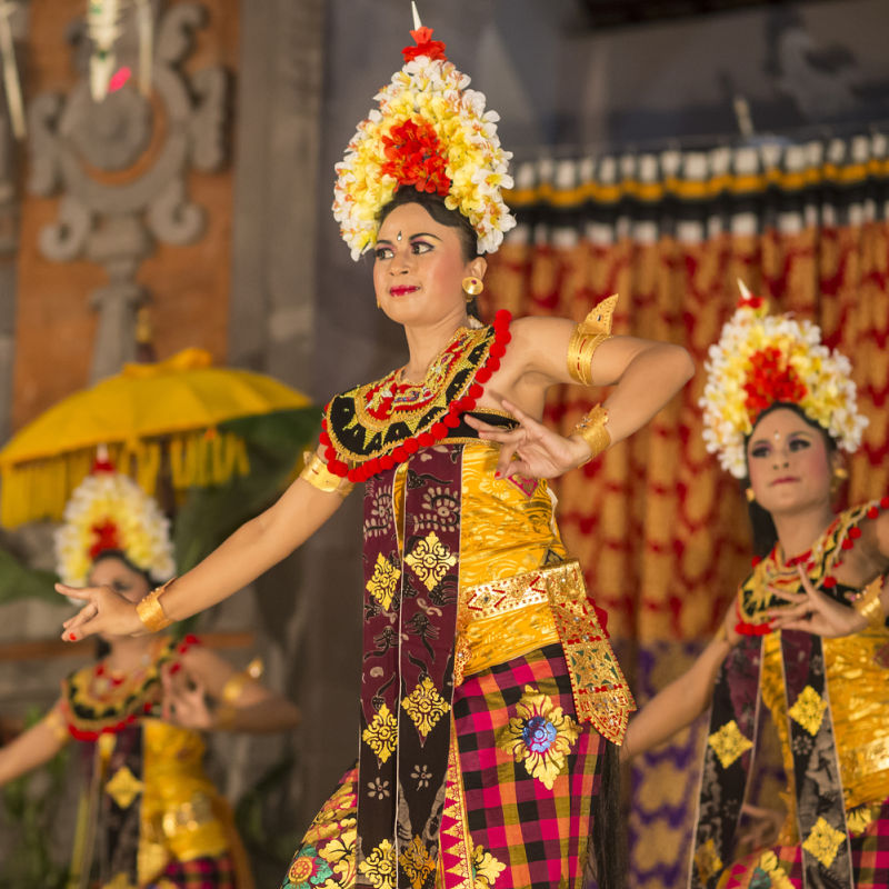 Women In Bali Perform Tradtional Balinese Dance At Arts And Culture Festival