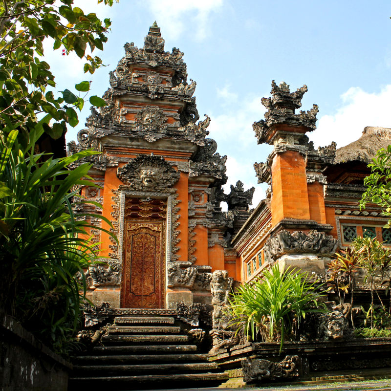 Entrance To Ubud Saraswati Temple In Bali