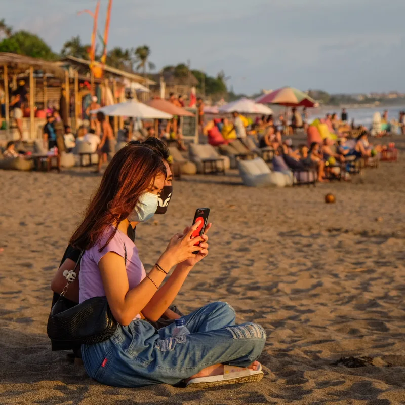 Locals-On-Bali-Beach-Wear-Masks