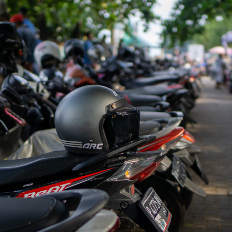 Moped-Scooters-Parked-In-Bali