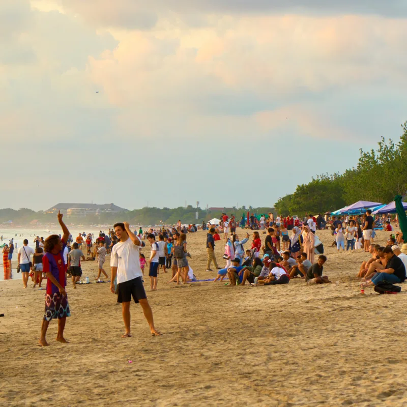 Tourists-Enjoy-Seminyak-Beach-In-Bali