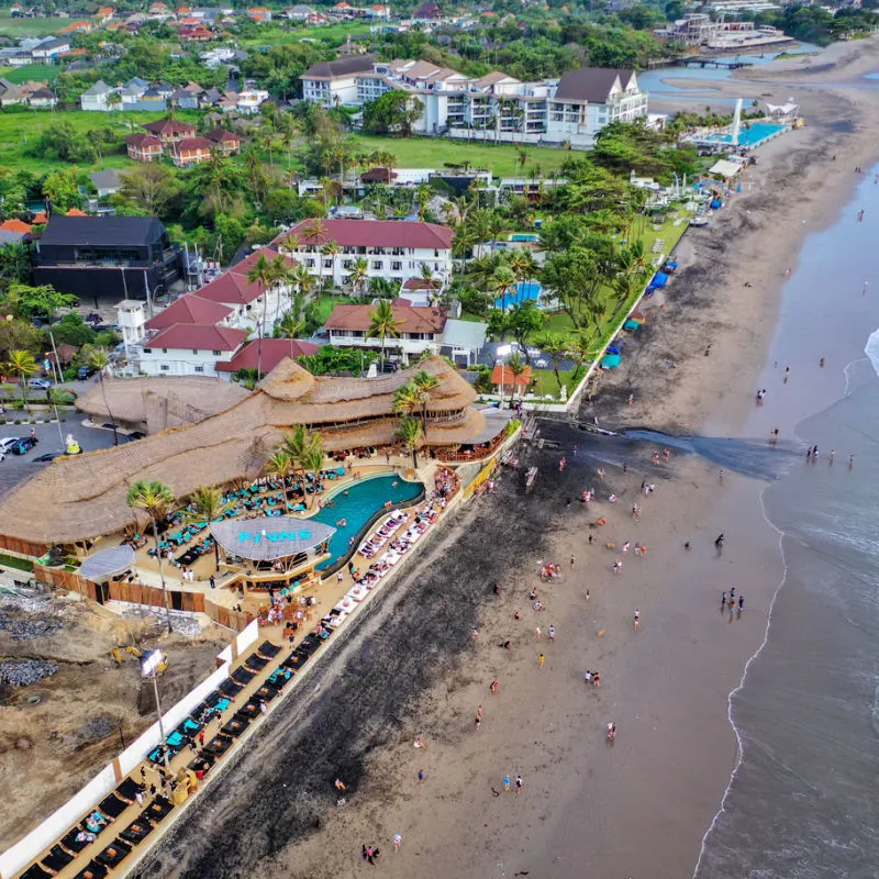 Ariel-Photo-Of-Finns-Beach-Club-In-Canggu-Bali-Busy-With-People