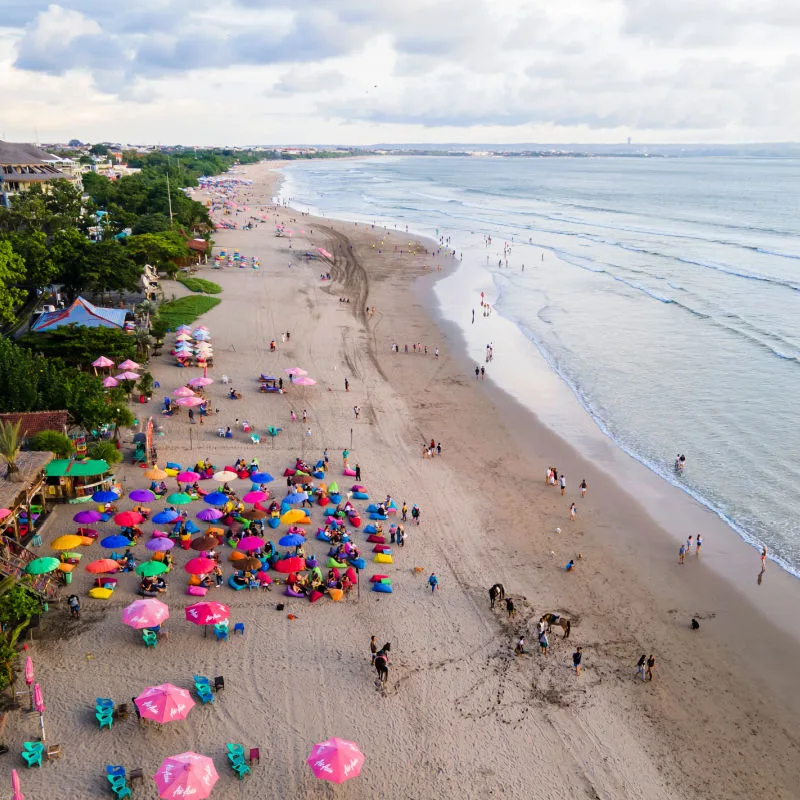 Ariel View Of Seminyak Beach In Bali