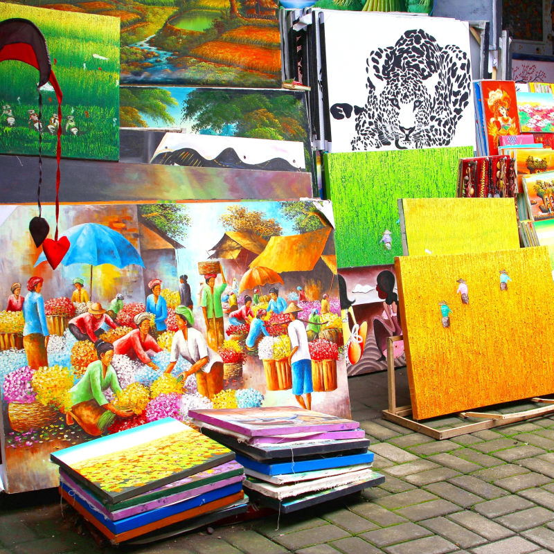 Bali-Painting-Shop-With-Bright-Canvas-Outside