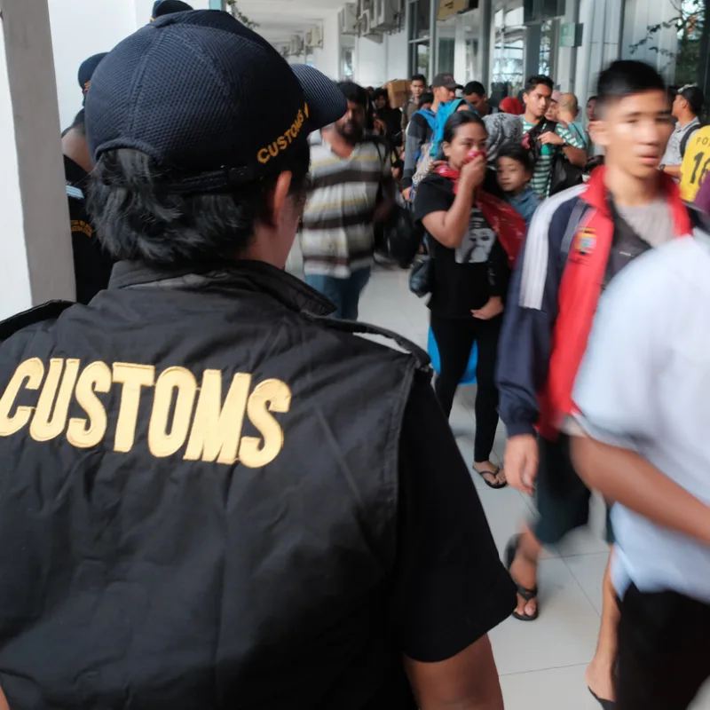 customs officer in bali