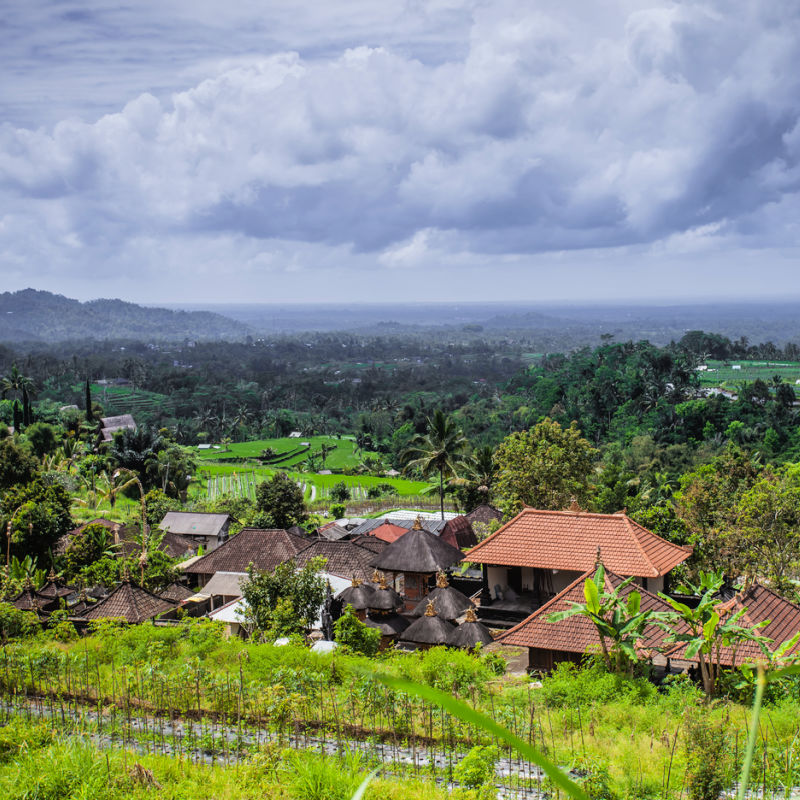Landscape Of Rural Area Of Tabanan Regency In Bali