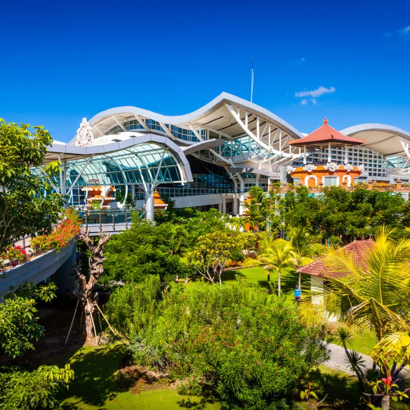 Outside-Of-I-Gusti-Ngurah-Rai-International-Airport-In-Bali