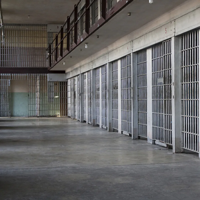 Prison Cell Corridor In A Jail