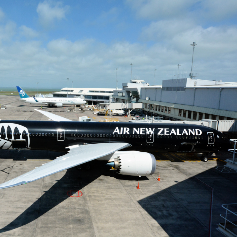 Air New Zealand Plane At The Airport
