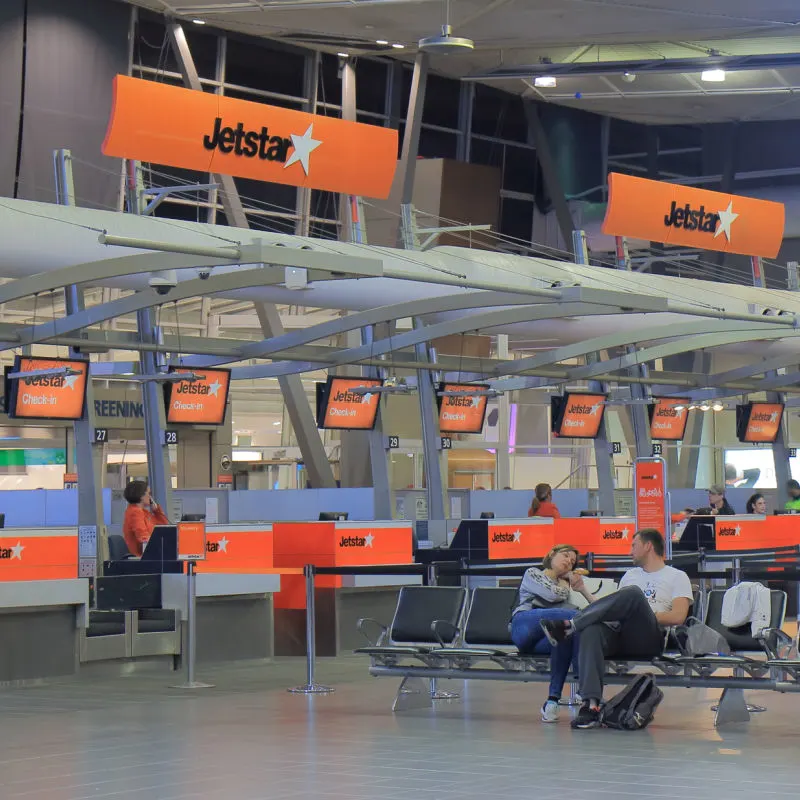 Check In Desk At Airport For Jetstar