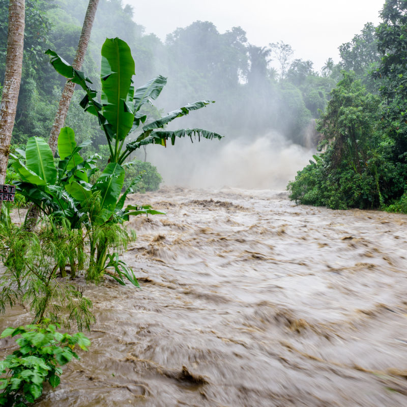 Flash-Flooding-On-River-In-Indonesia