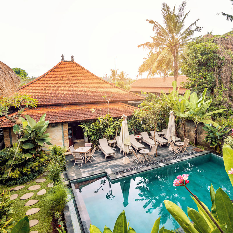 Luxury Traditional Villa Home In Bali With Swimming Pool.