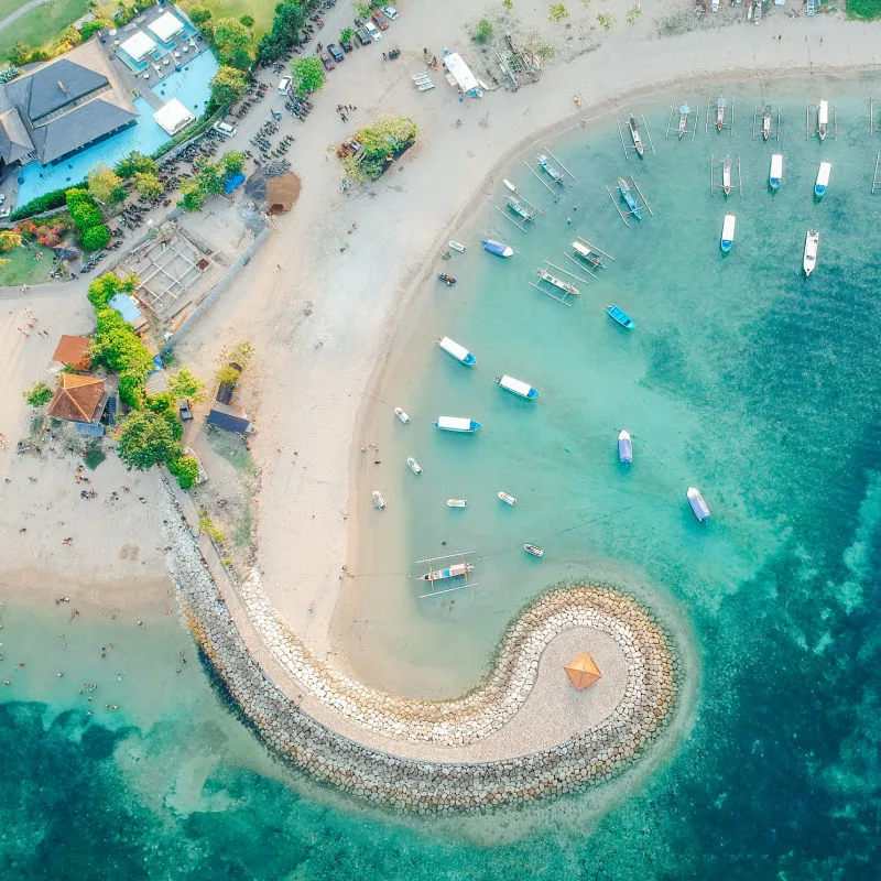 Ariel View Of Bay in Sanur Bali