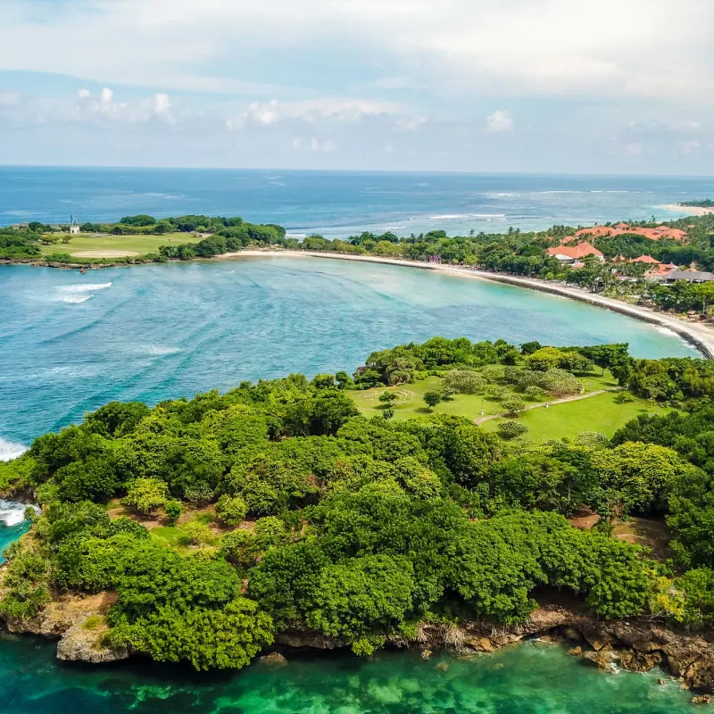 Ariel-View-Of-Nusa-Dua-Beach-And-Jungle-In-Bali