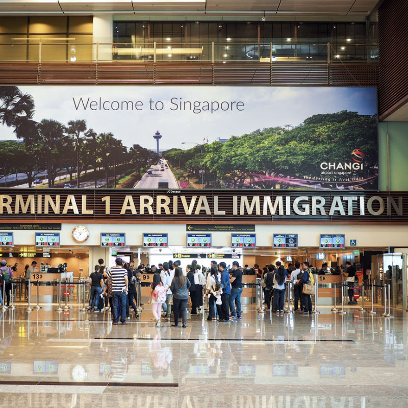 Arrivals Hall in Singapore Airport