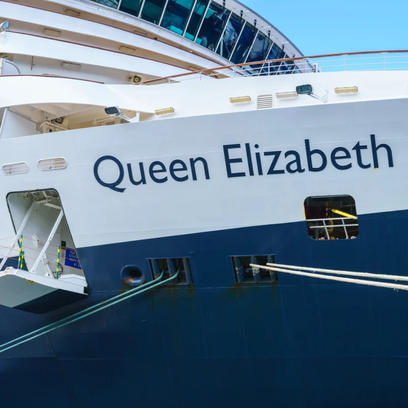 Queen Elizabeth Cruise Ship At Dock