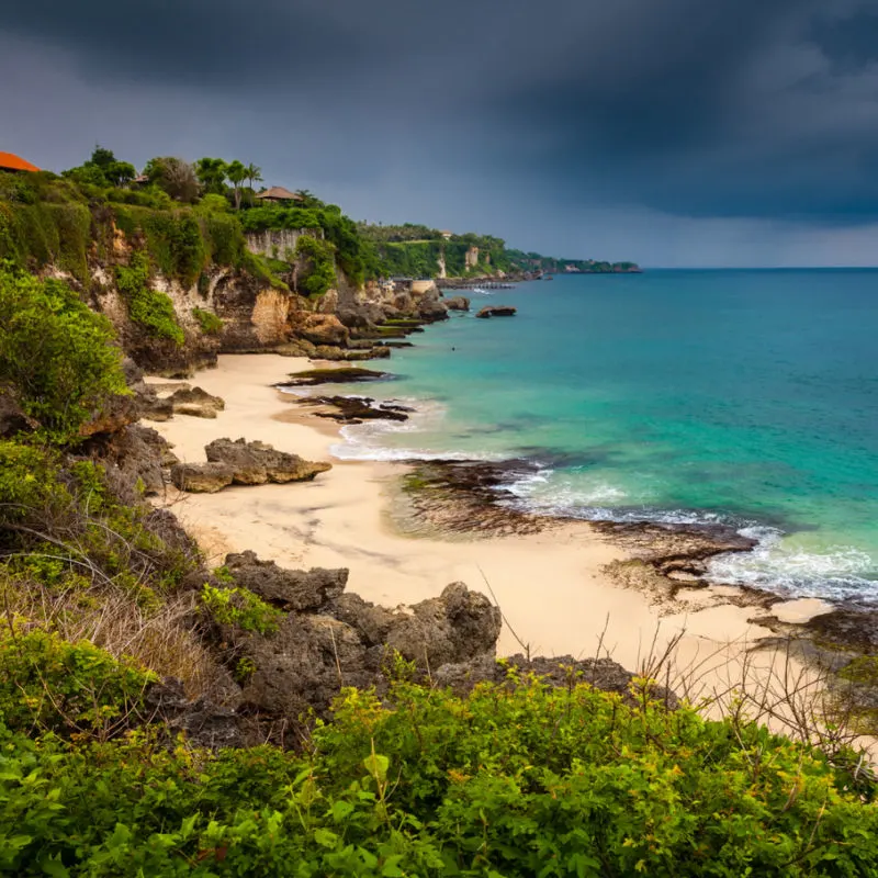 Quiet Bali Beach In South Kuta.