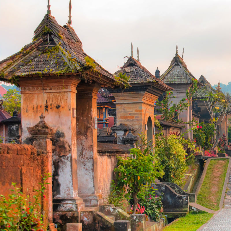 Traditional Village Gates in Bangli Regency Bali.