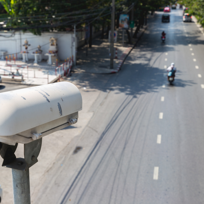 Traffic Camera Watches Over Empty Road